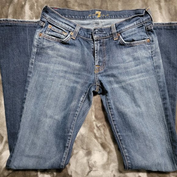 7 For All Mankind Jeans, Bootcut, Medium Wash, Size 27 - Picture 1 of 4